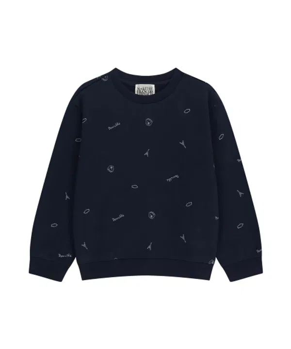 Свитшот Kids all over Marithé Kids, Navy — фото 2
