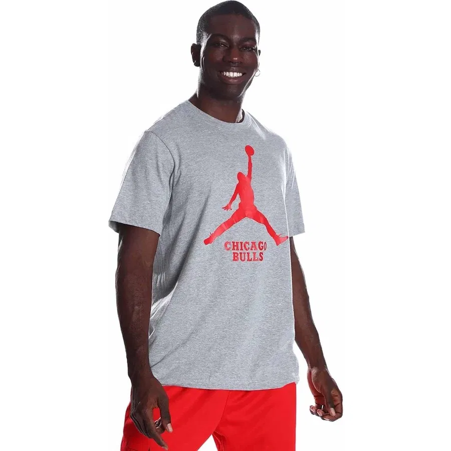 Футболка спортивная с принтом Nike Lal M Es Nba Jdn Ss Tee, Оливковый — фото 3