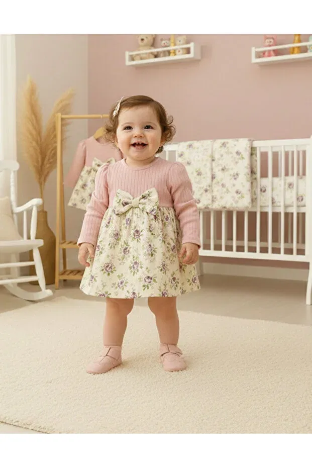 Детский комплект для девочек с длинным рукавом Basics Genybaby, Pink