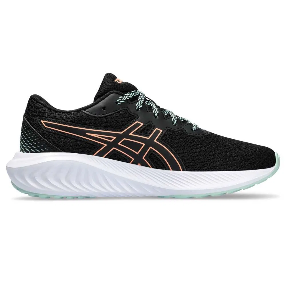 Детские кроссовки для мальчиков с сетчатым верхом Gel-excite 10 Gs ASICS, Black Bright Sunstone — фото 2