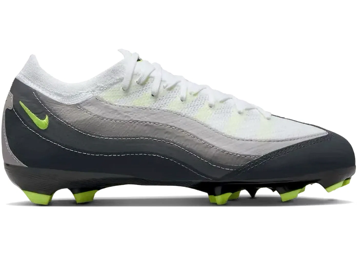 Детские бутсы Nike Zoom Mercurial Vapor 16 Pro FG, Black/Neon Yellow/Anthracite/Light Graphite/Pearl Grey