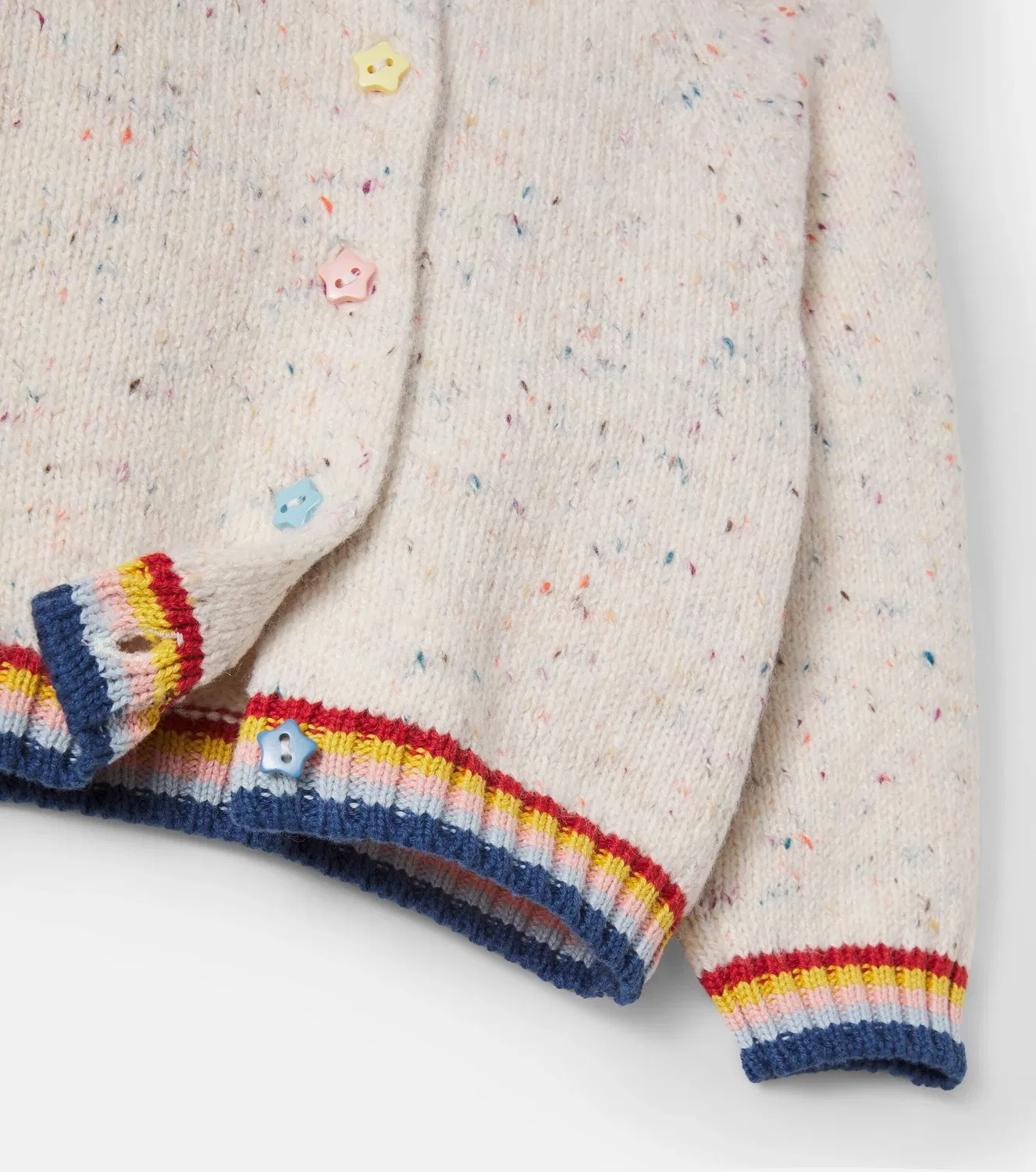 Детский вязаный кардиган на пуговицах Stella Mccartney Kids, мультиколор — фото 4