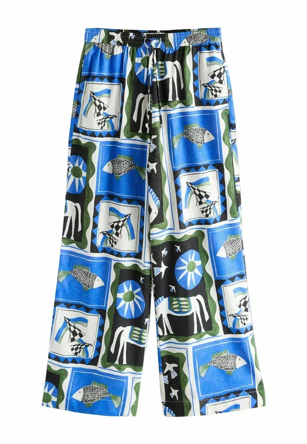 Брюки с принтом Trousers Next Ecru Fish Print, бежевый