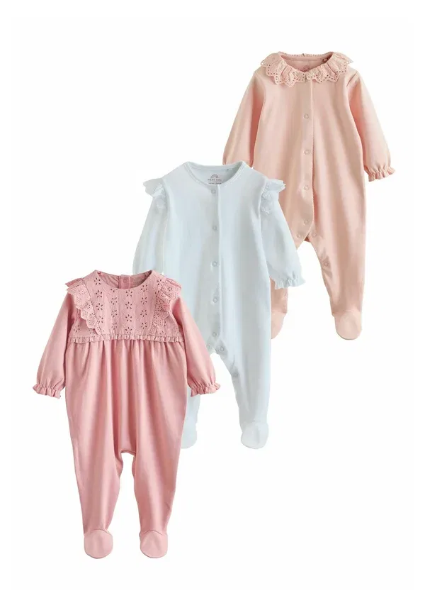 Комплект боди для сна 3 шт хлопок Regular fit Next Pink, розовый