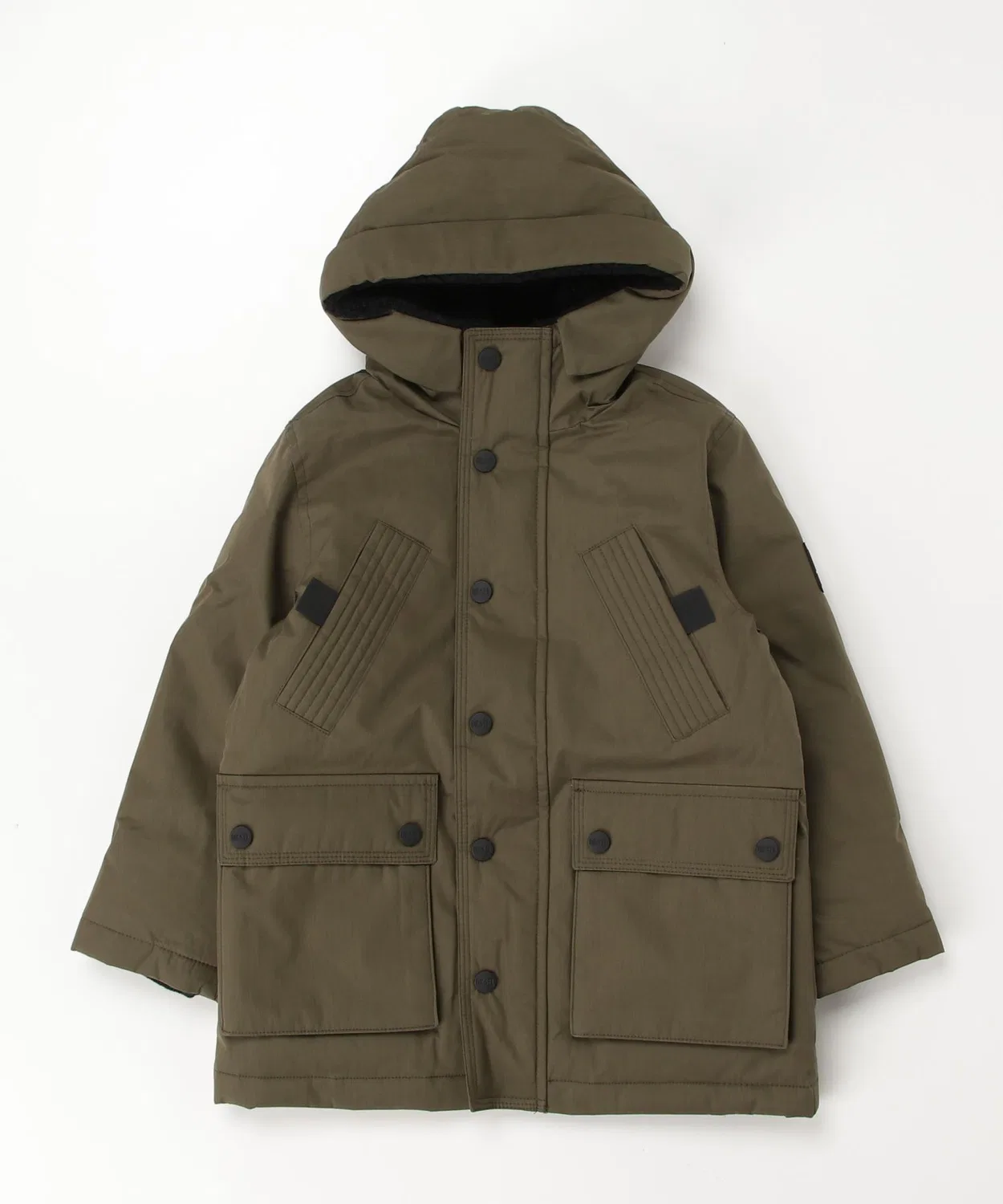 Детское худи с капюшоном и принтом DIESEL KIDS, Khaki