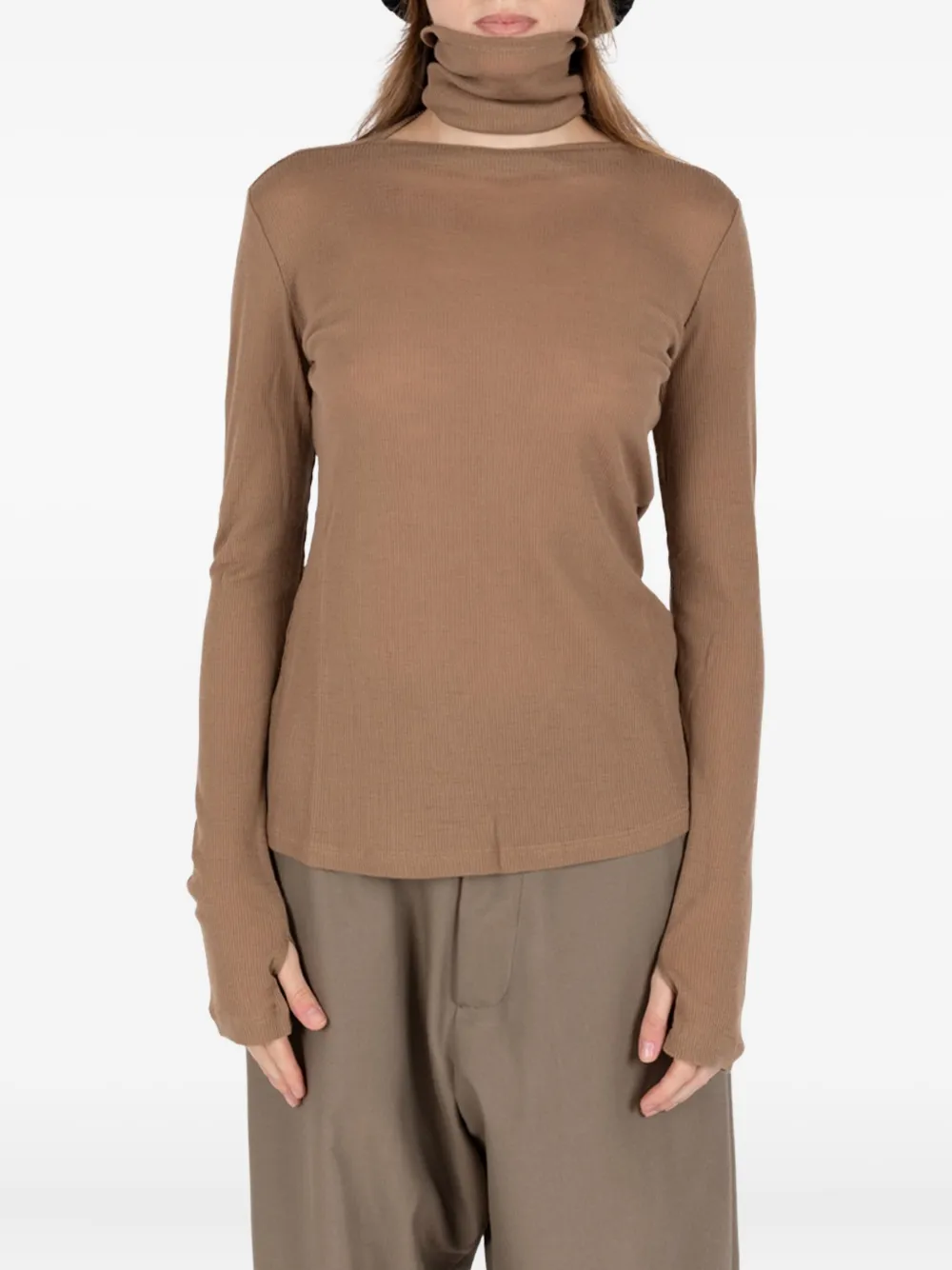 

Рибристая футболка D-skin Société Anonyme, коричневый