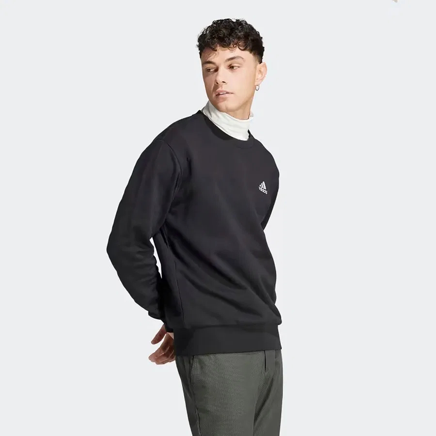Мужской свитшот свободного кроя M SL FT SWT adidas, Черный — фото 4