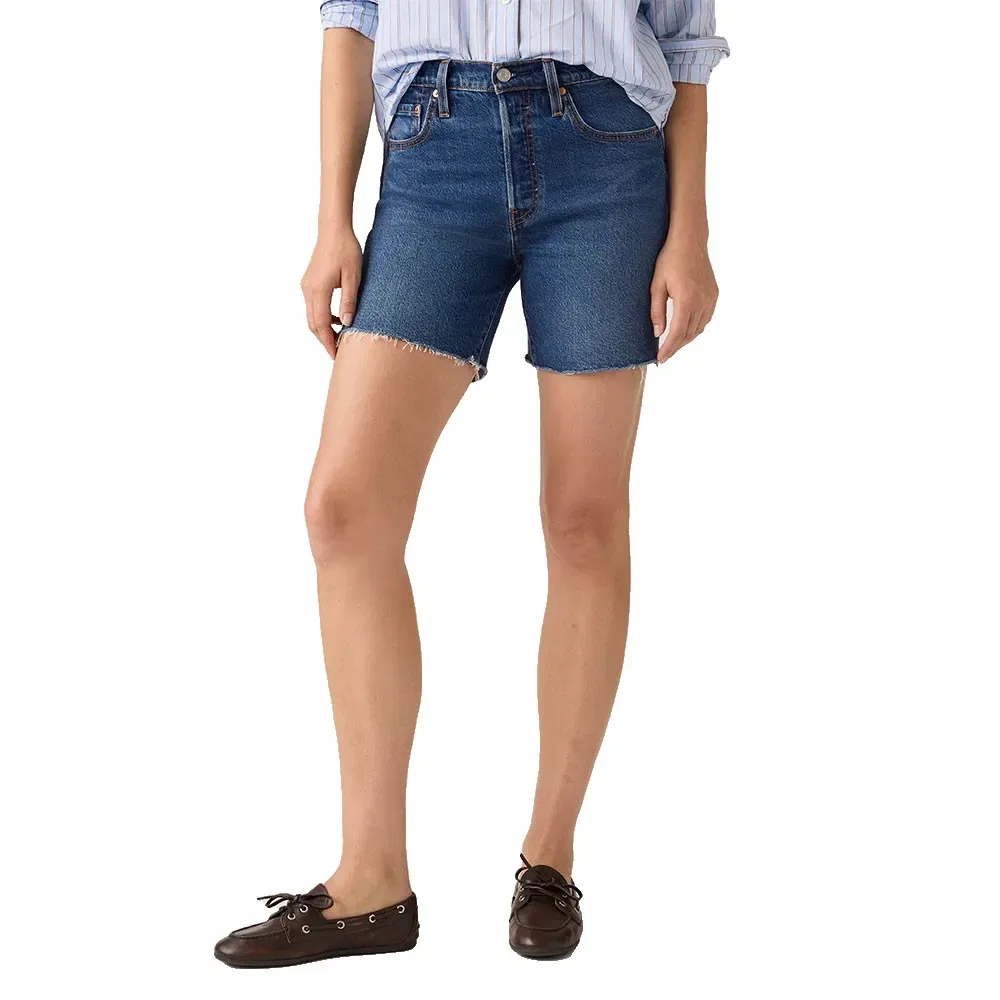 Женские джинсовые шорты с высокой посадкой Levi's 501 Mid Thigh Lw, Blue