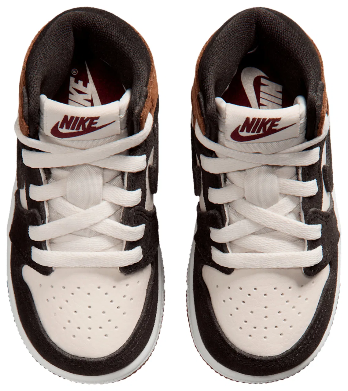 Детские кроссовки для мальчиков с высоким верхом Jordan Retro 1 High OG Jordan, Shadow Brown Soft Pearl Light British Tan — фото 4