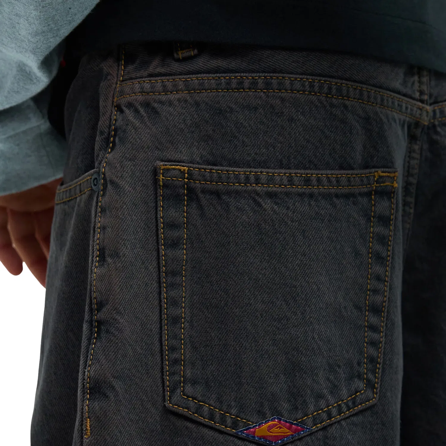 Детские джинсы свободного кроя Quiksilver, Negro — фото 4