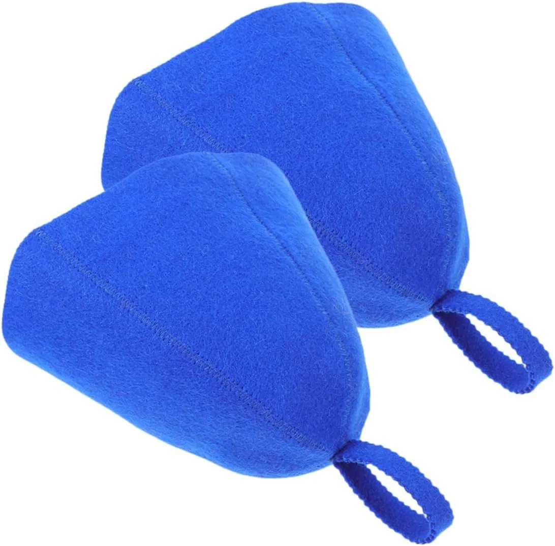 Шапочка для душа из шерсти, набор 2 шт, OFFSCH, Blue