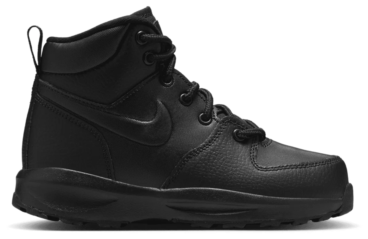 Детские ботинки для мальчиков из кожи с легкой амортизацией Manoa Boot Nike, черный