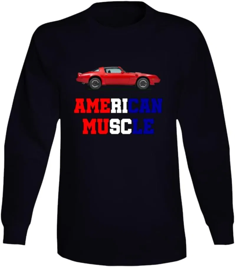 Мужская футболка с длинным рукавом с принтом American Muscle, Black