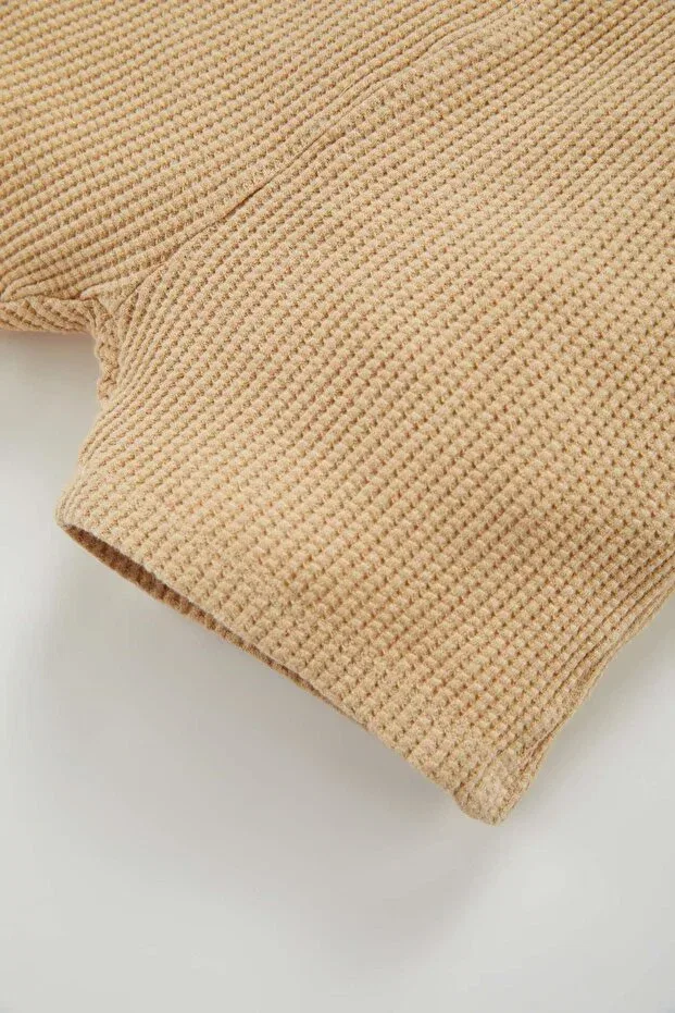 Детские шорты для мальчиков с регулируемыми лямками Defacto, Beige-Bg690 — фото 3