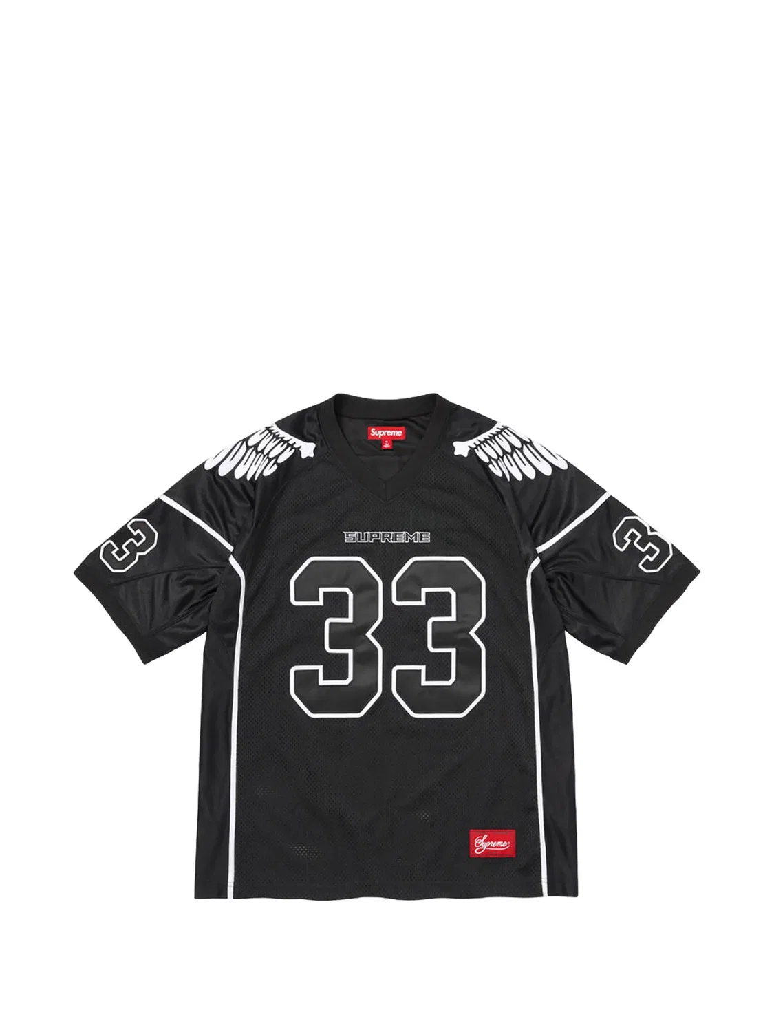 Футболка Wings-print черная Supreme, черный