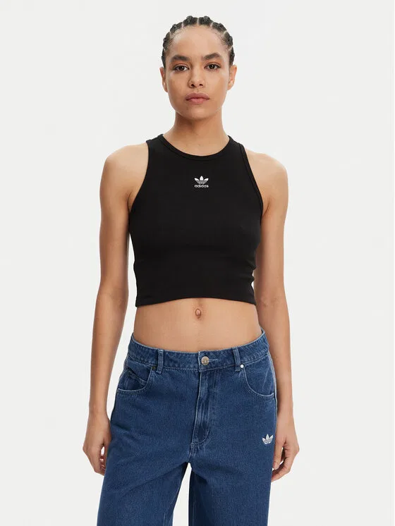 Топ slim fit Essentials Adidas, черный