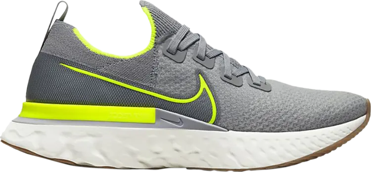 

Кроссовки Nike React Infinity Run Flyknit 'Particle Grey Volt', серый