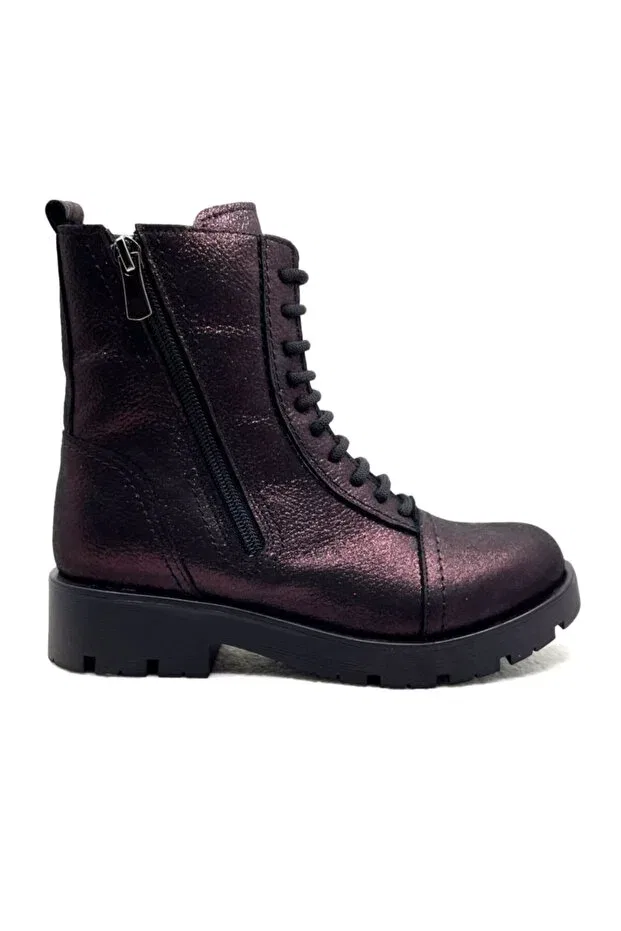 Детские ботинки для девочек на плоской подошве Glitter Claret Red Piarmoni, Burgundy