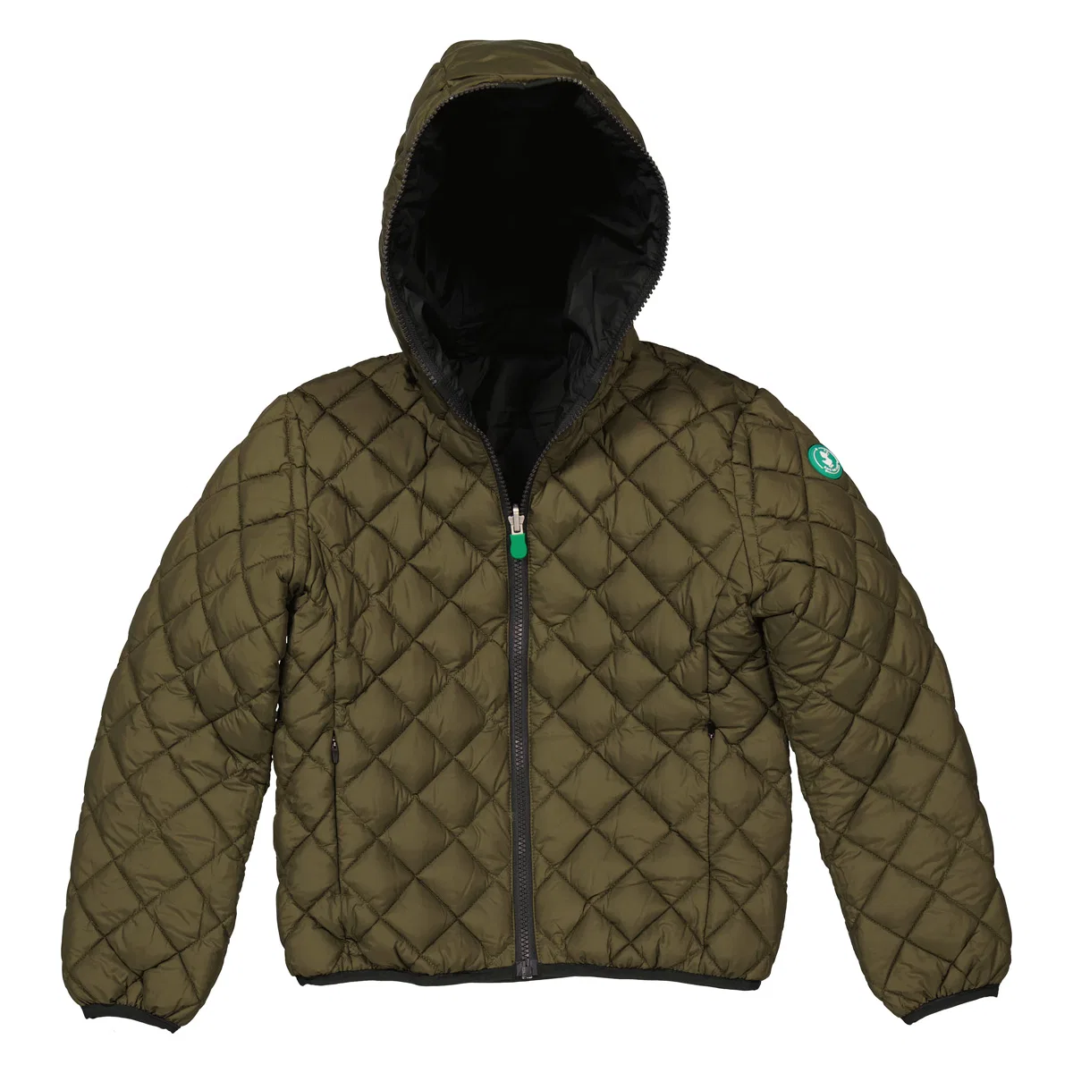 Куртка Reci Reversible Hooded Jacket Save The Duck, Green Black — фото 2