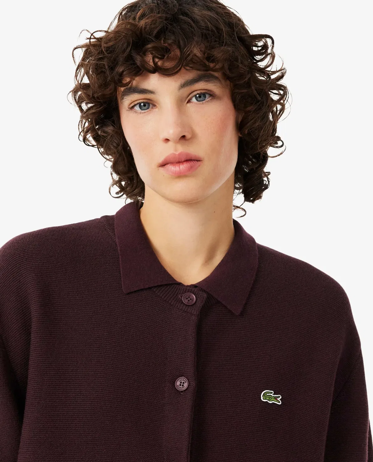 Джемпер Lacoste Маррон, из хлопка и шерсти с круглым вырезом — фото 3