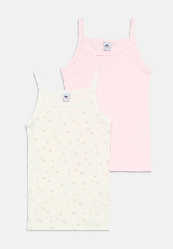 Комплект из 2 маек с цветочным принтом Chemises 2 pack Petit Bateau pink, розовый