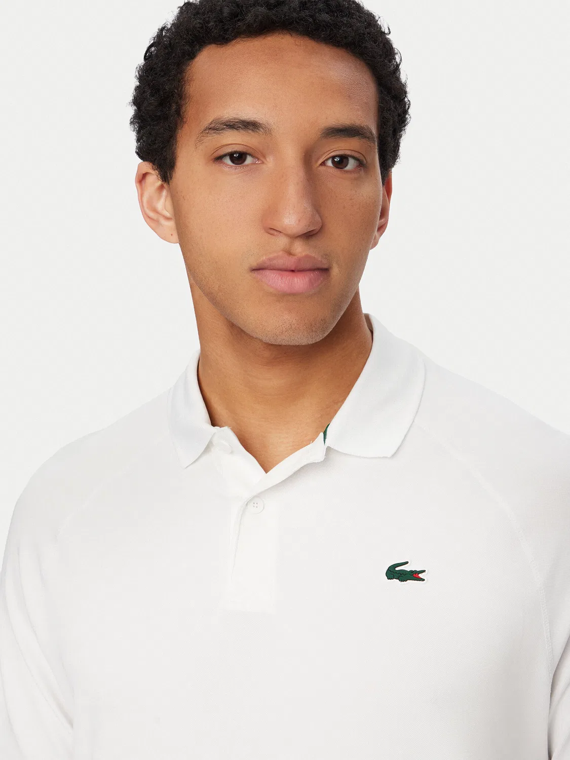 Мужское поло стандартного кроя Lacoste, белый — фото 4