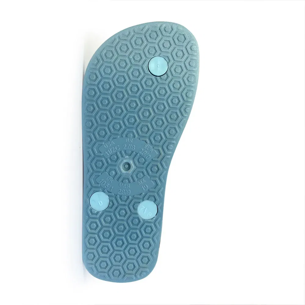 Детские вьетнамки для девочек с принтом Printed 20 Surfers Brasileras, Blue — фото 2