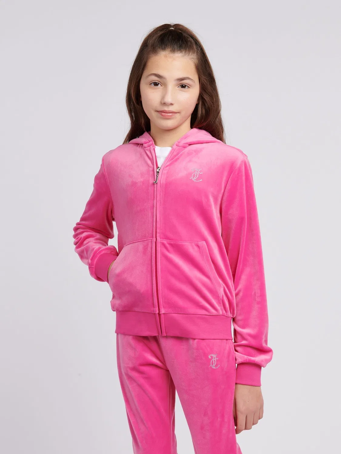 Толстовка с капюшоном, стразы Juicy Couture, светло-фиолетовый — фото 2