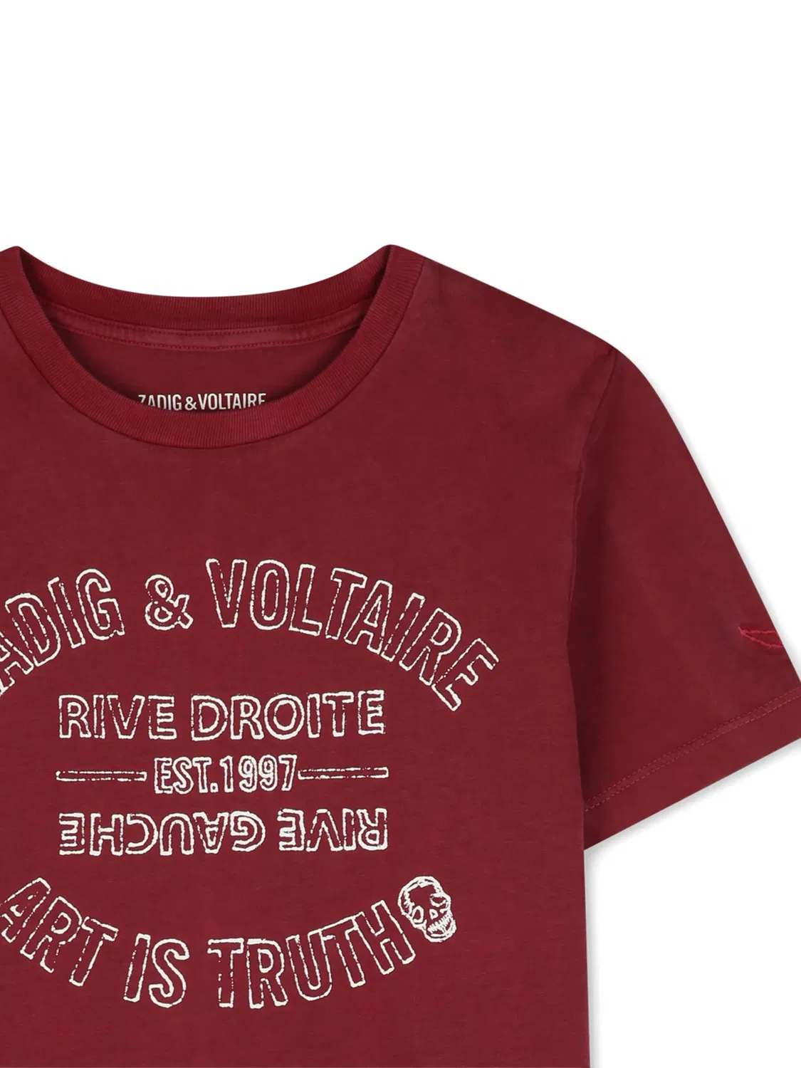 Футболка с короткими рукавами Zadig & Voltaire Kids, красный — фото 3