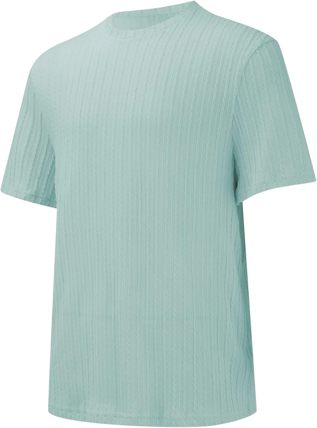 Мужская футболка свободного кроя с текстурой, Mint Green — фото 4