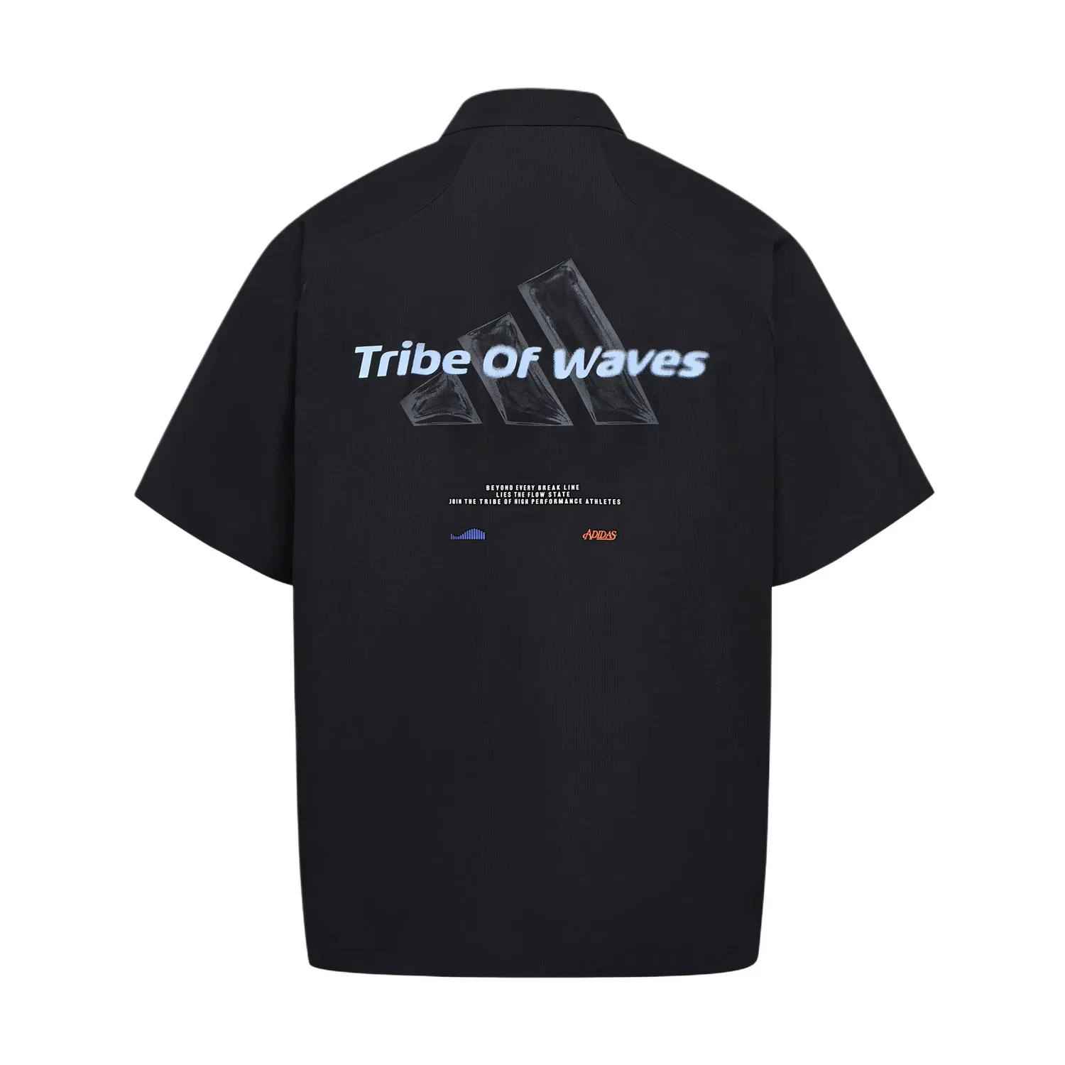 Рубашка мужская с воротником, модель Moderate, Adidas, Black — фото 3