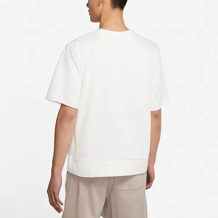 Футболка спортивная с коротким рукавом Dri-Fit Standard Issue Nike, белый — фото 4
