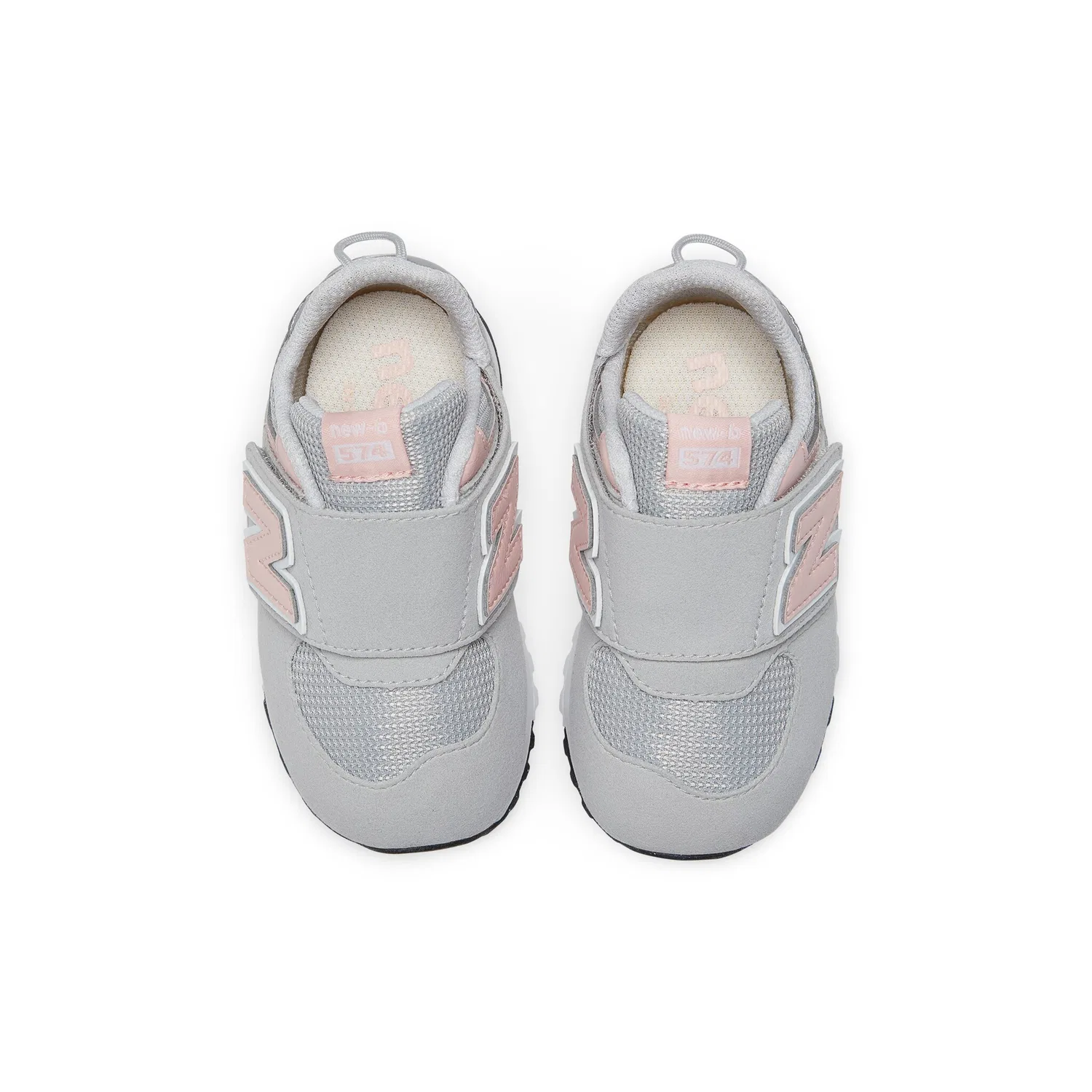 Детские кроссовки с липучкой New Balance NW574, Gray-Pink — фото 4