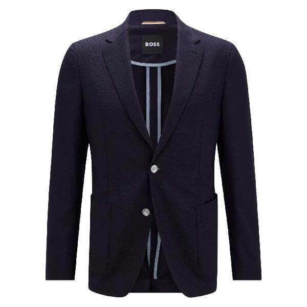 

Костюм Hugo Boss Slim Fit Patterned Stretch Wool, темно-синий