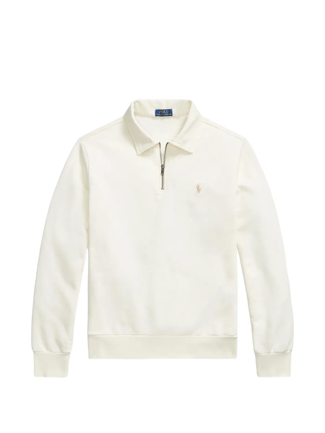 Поло с логотипом и молнией Polo Ralph Lauren, белый