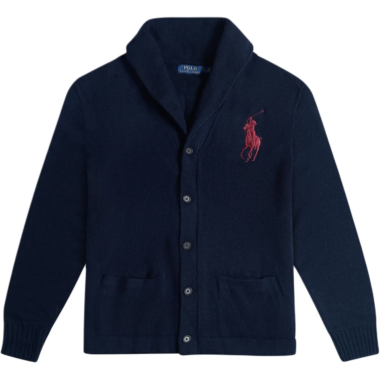 Мужской свитер с воротником Polo Ralph Lauren, Marine Blue