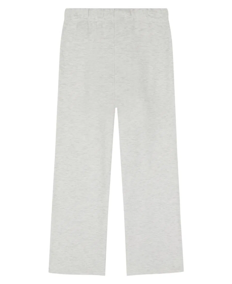 Штаны из футера с широкими штанинами, модель Monogram Embroidery Tommy Hilfiger, Oat Heather — фото 3