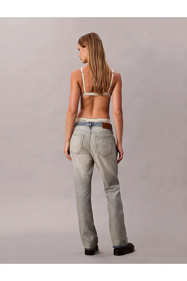 Женские свободные джинсы с широкой штаниной Calvin Klein, Blue — фото 4
