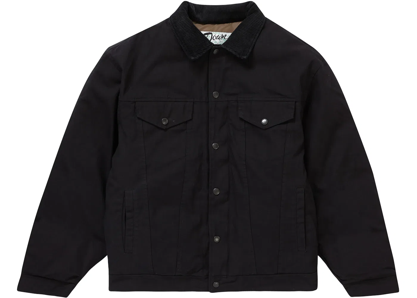 Мужская куртка-бомбер с принтом Schott Canvas Down Trucker Supreme, Black