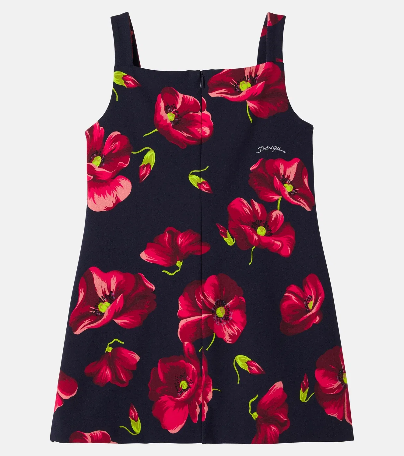 Нарядное платье с цветочным принтом Dolce&Gabbana Kids, синий — фото 3