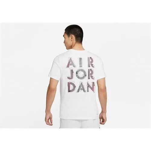 Мужская футболка с принтом Jordan Dri-FIT Air Nike, Weiß — фото 2