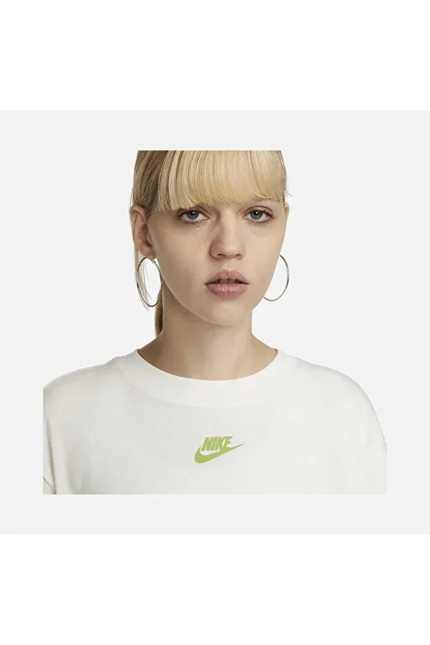 Женская футболка с принтом Nike, Ecru — фото 3