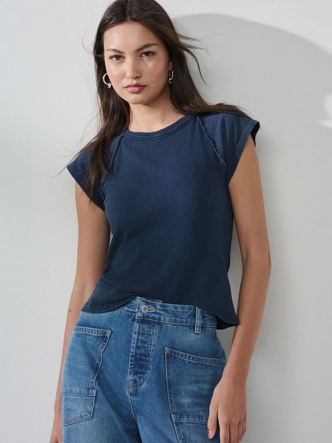 Футболка с коротким рукавом, Raw Seam Next, Washed Blue