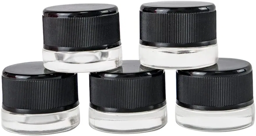 Кремовая баночка стеклянная Jarvials, набор 10 шт, 9 мл, Black