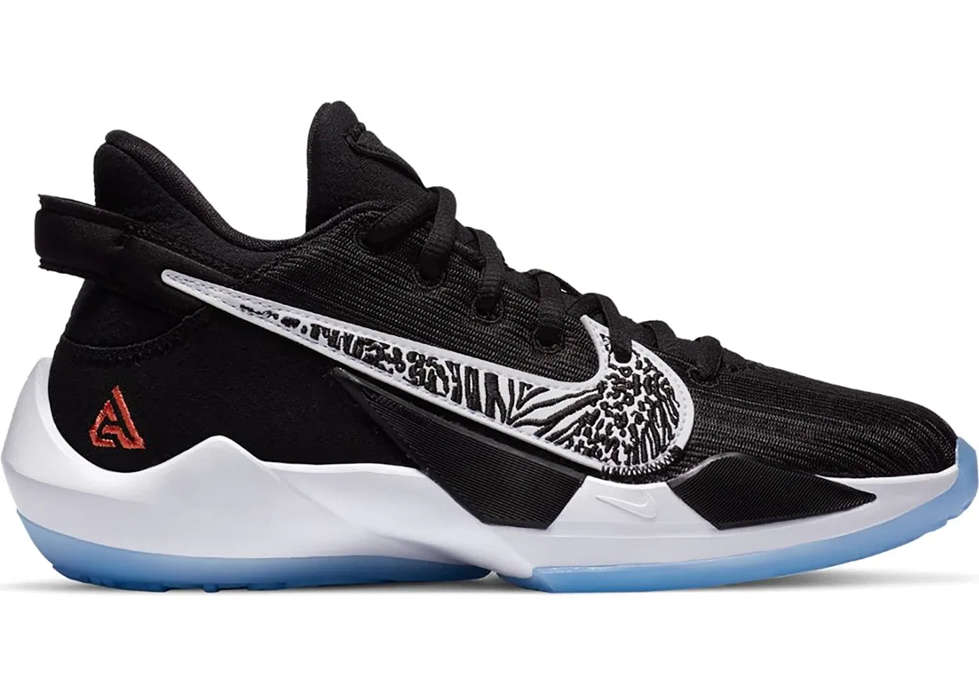Детские кроссовки для мальчиков Nike Zoom Freak 2, Black/Off Noir-White-Solar Flare
