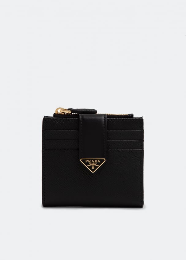 

Кошелек PRADA Small Saffiano leather wallet, черный