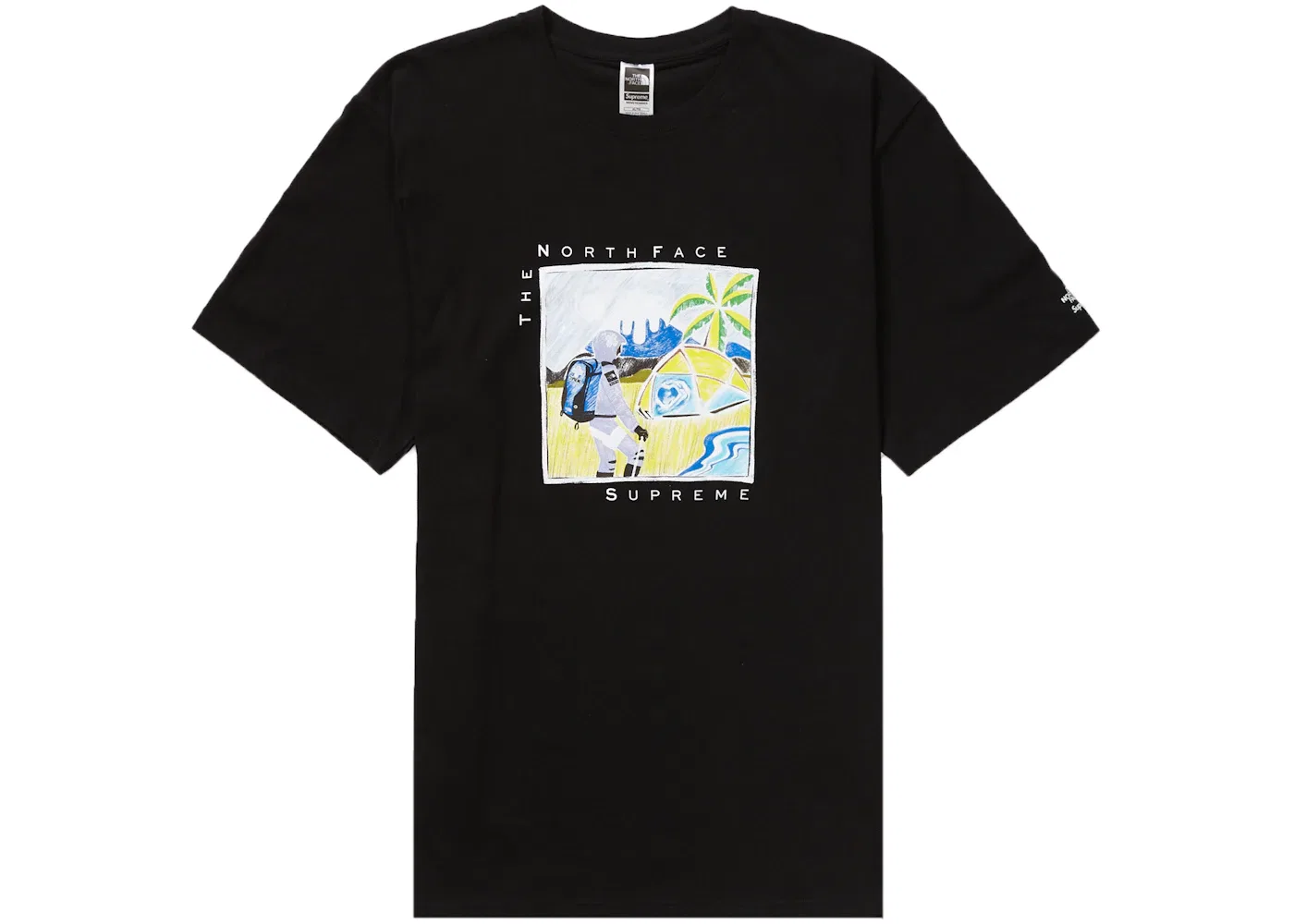 Мужская футболка с принтом Sketch Supreme, The North Face, Black