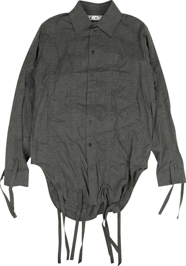 

Рубашка Off-White Flannel Pull Up Shirt 'Grey', серый