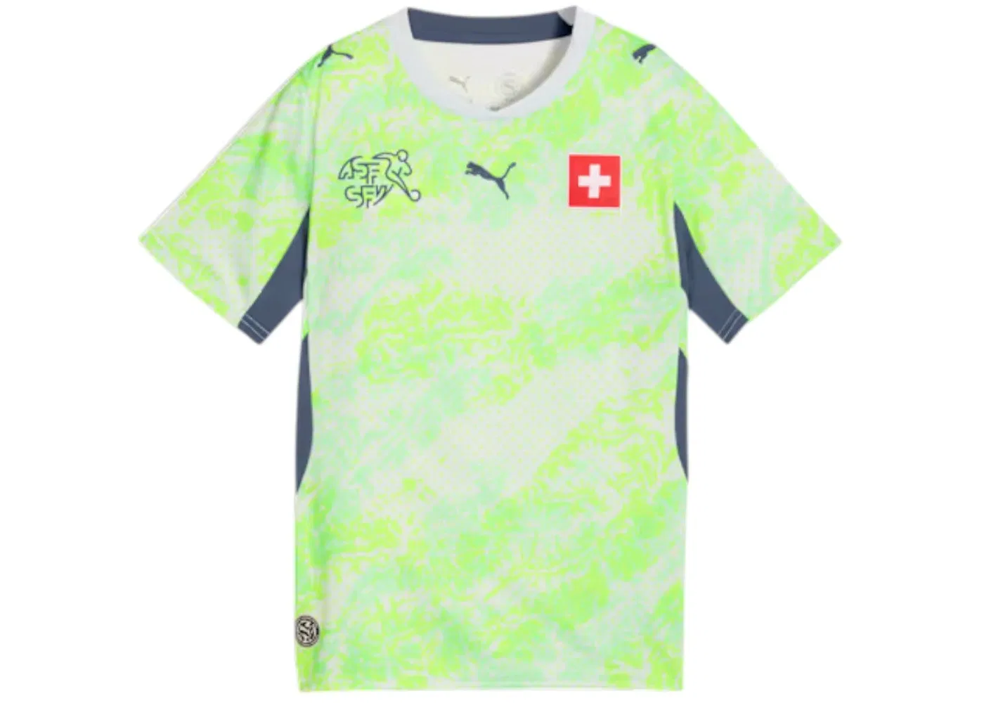 Детская футбольная джерси Puma Jersey, Sea Glass/Dark Indigo