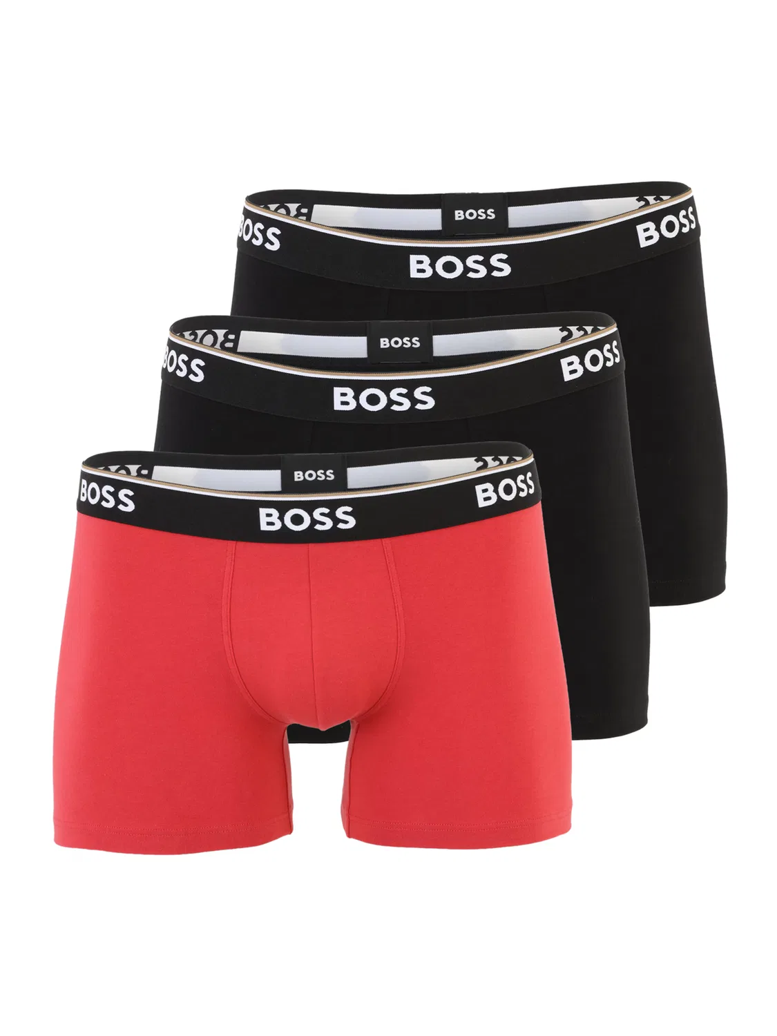 Боксерские шорты Boss Power в красном и черном цветах